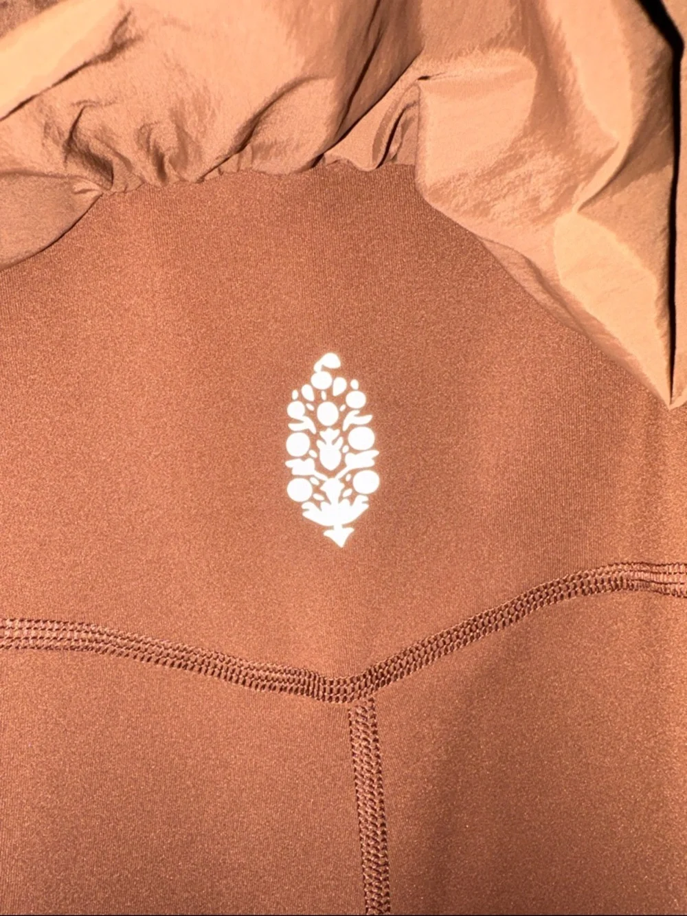 Free People double trouble brown walnut onesie medium